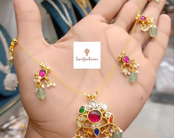 Cute Charm NECKLACE ONLY / Invisible Chain Necklace / Charm Jewelry
