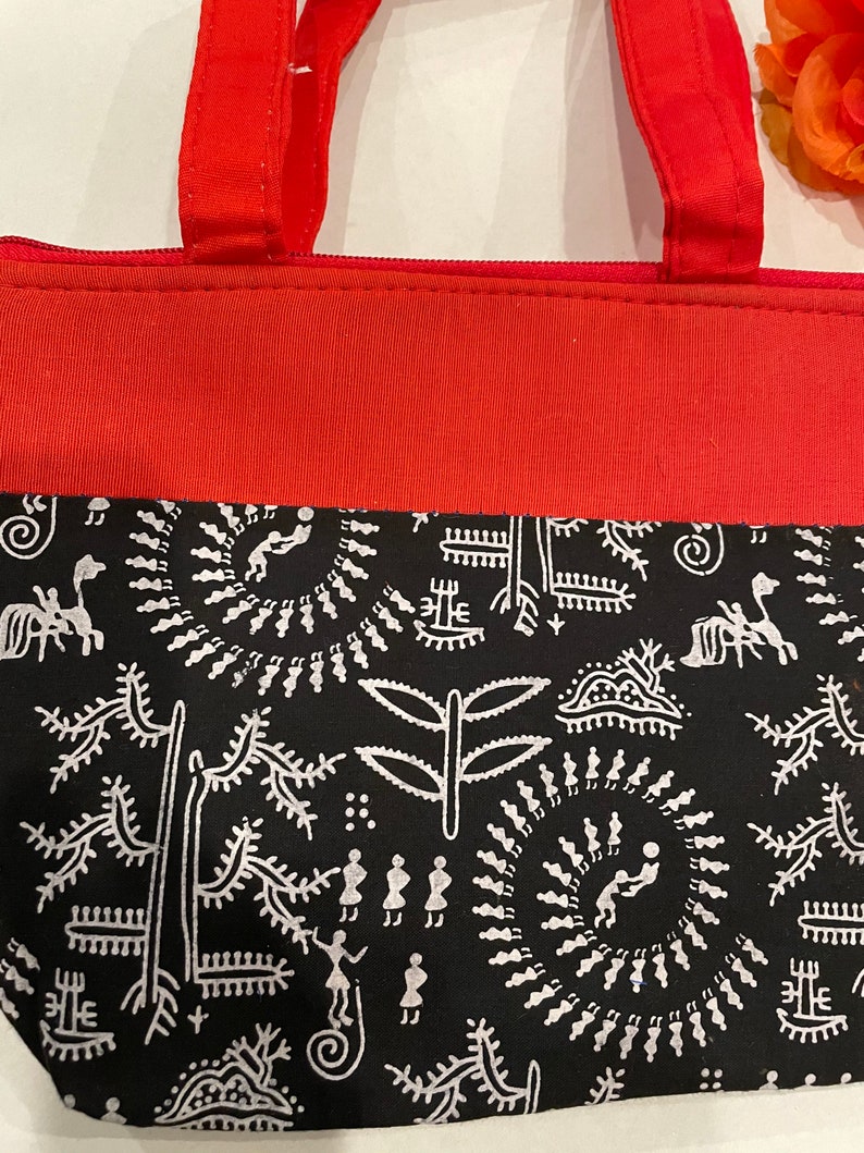 Indian Ethnic Hand Bag With Warli Print/ Festive Bags/ Wedding - Etsy
