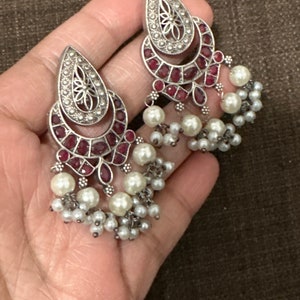 Ethnic oxidized earrings