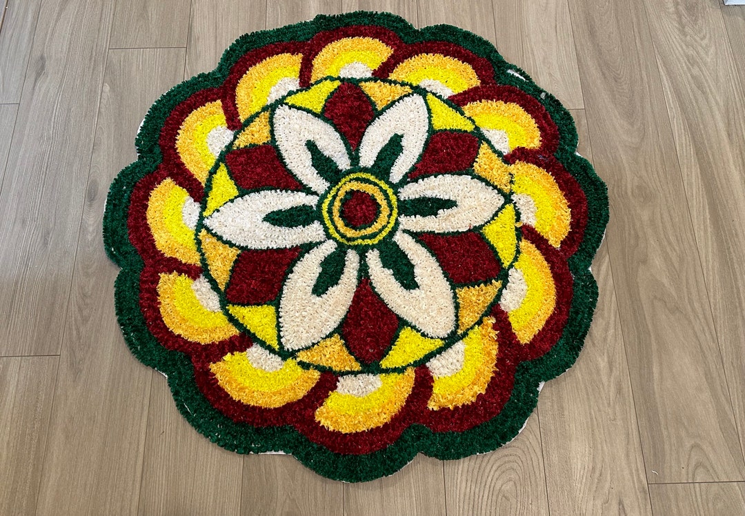 Ethnic Rangoli Mat/ Pooja Mat/ Decor Mat/ Festive/ Diwali/ Etsy