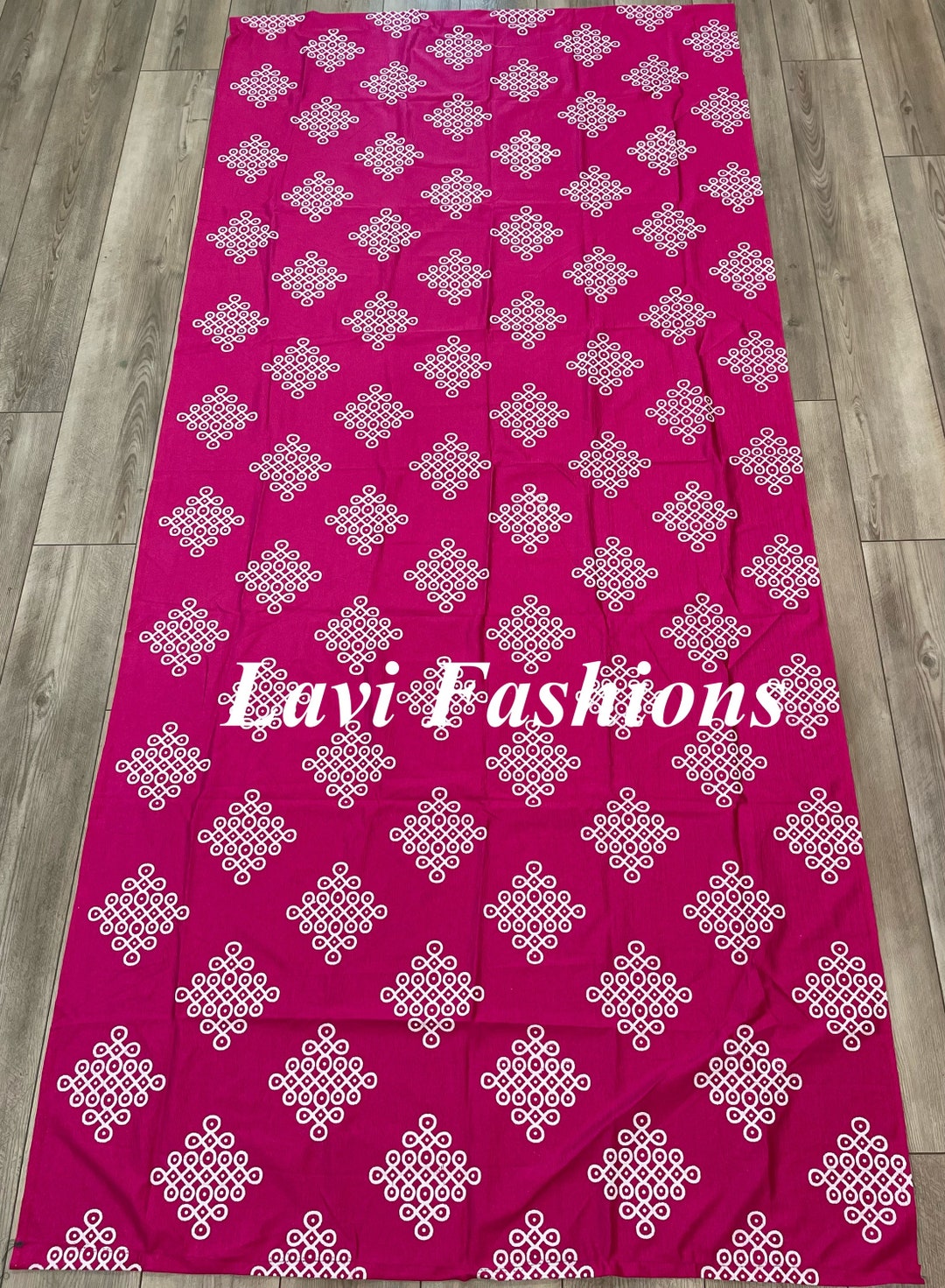 1 Ethnic Crushed Satin 3D Printed Fabric Kollam Backdrop Cloth/ Back