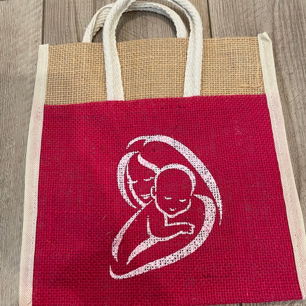 Baby shower design jute bags/ gift bags