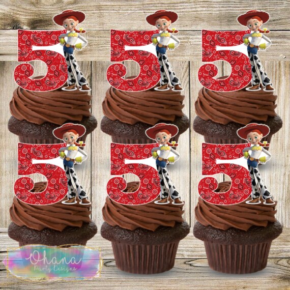 Jessie Cupcake Toppers Toy Story Cupcake Toppers Etsy