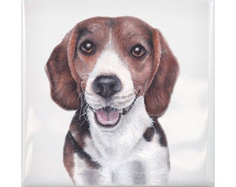 Beagle Water Color Painted style Art Potholder