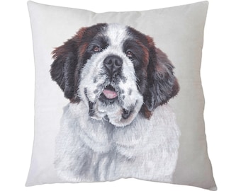Personalized Name Saint Bernard Pillows Gifts For Saint Bernard Saint Bernard Gifts Custom Saint Bernard Pillow 12x18 Pillow