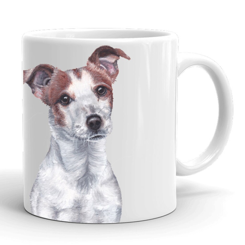 Sottobicchiere Quadrato In MDF Lucido 'Keep Calm And Hug A Jack Russell' - 9x9 Cm - Regalo Per Amanti Dei Cani