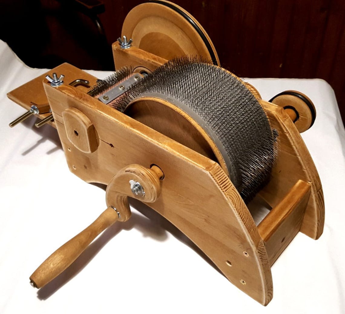 KIT for Carding Organic Fibers Wool Drum Carder 557295TPI. | Etsy