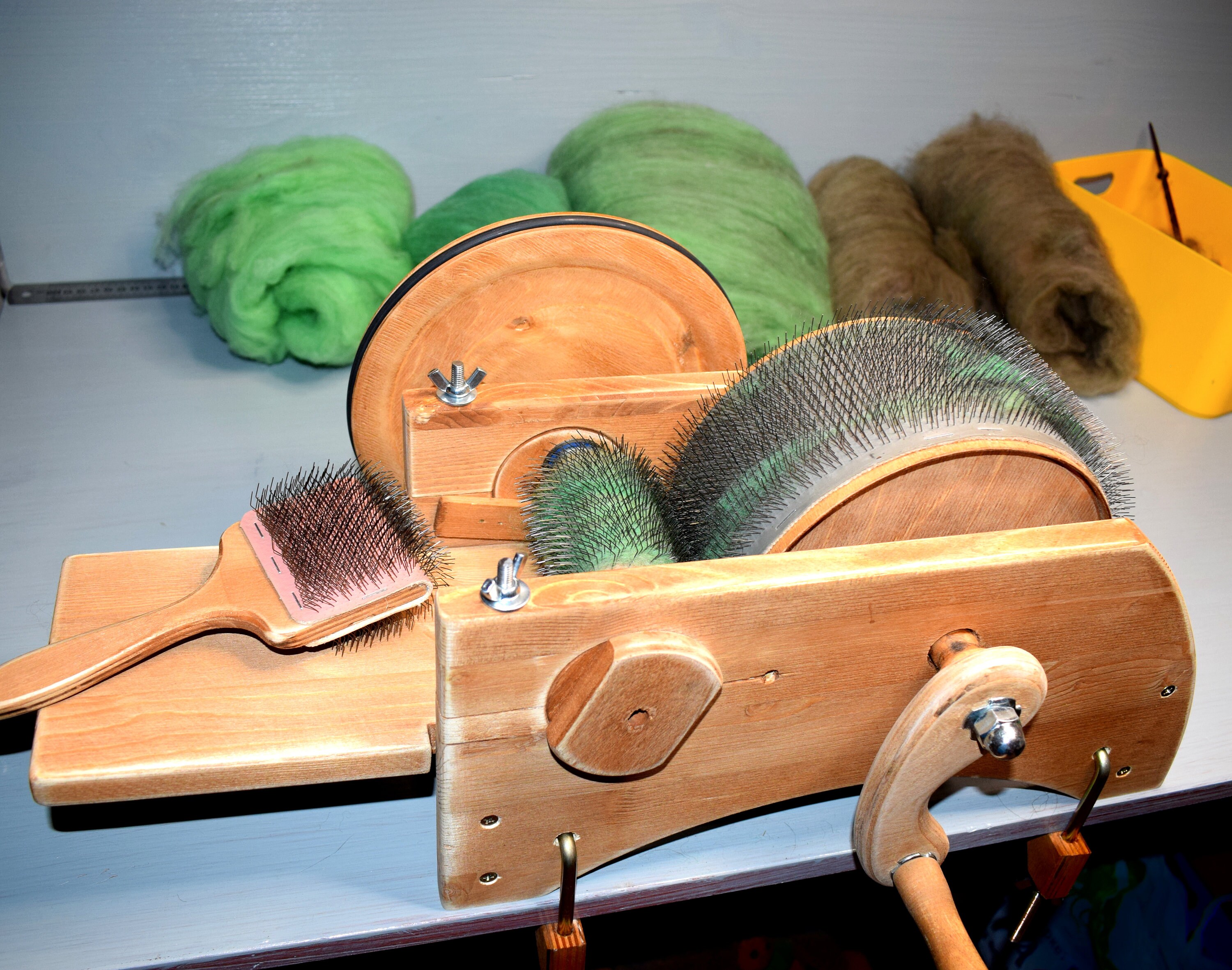 KIT for carding organic fibers Wool Drum Carder 557295TPI. | Etsy