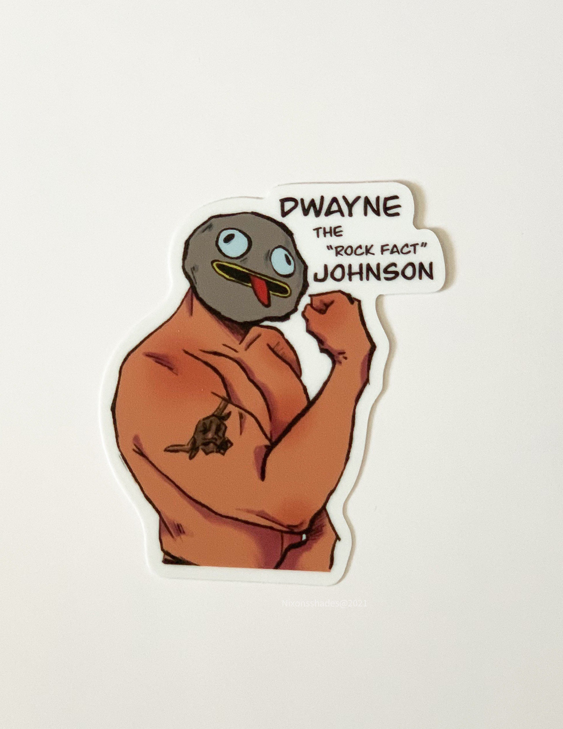 Dwayne the rock Johnson Dora sticker shirt image  Sticker for
