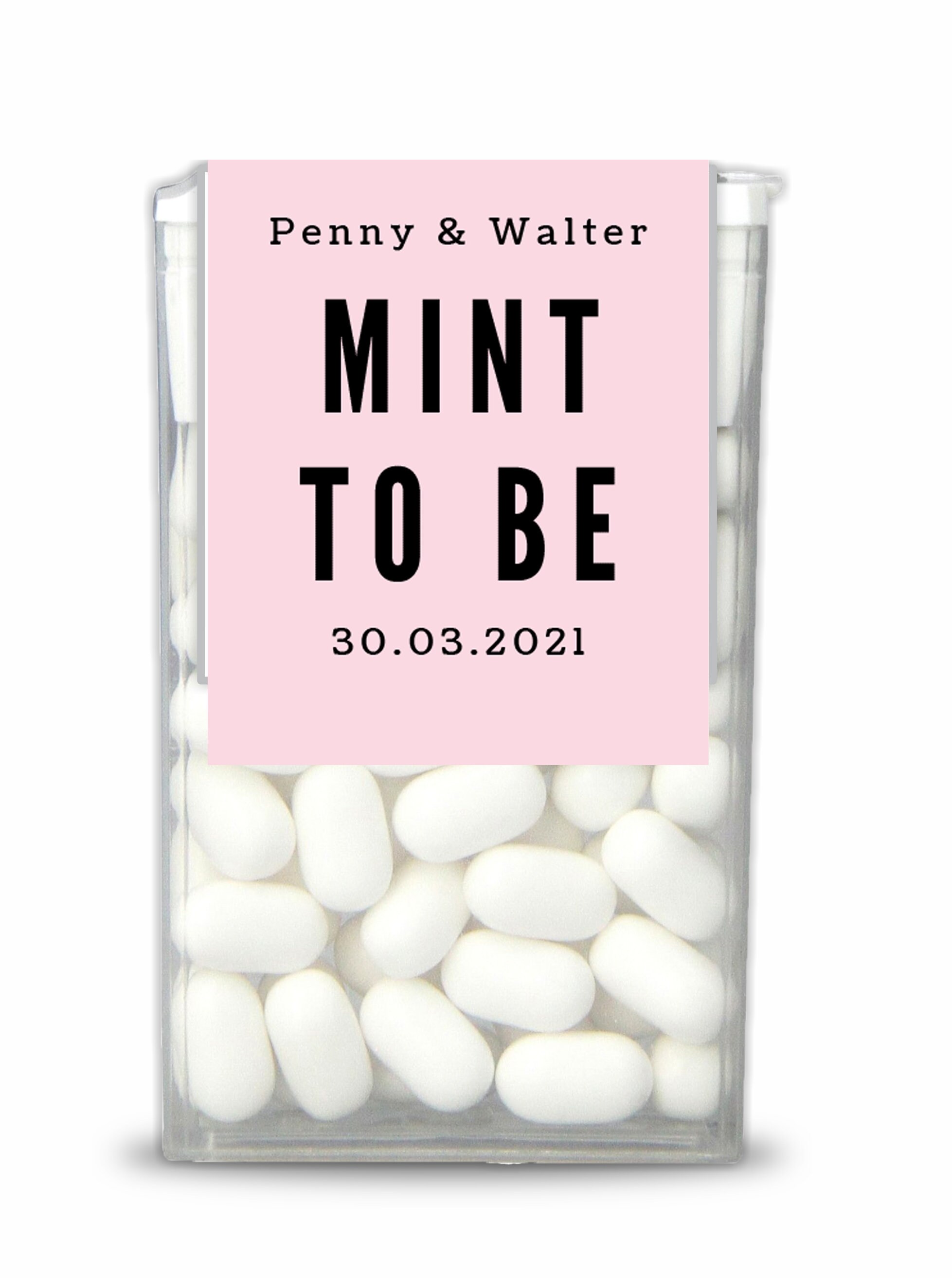 Mint to be Custom Wedding Favour Pink Minimalist Labels for | Etsy