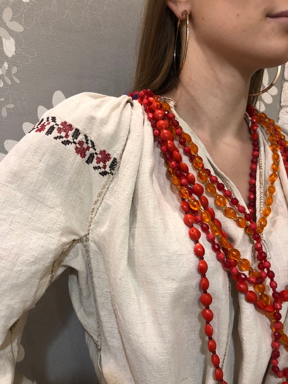 Vintage traditional Ukrainian embroidered shirt Vy