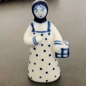 Vintage Gzhel UdSSR Porzellan Figur