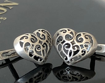 Vintage Pair Of Silver 925 Earrings