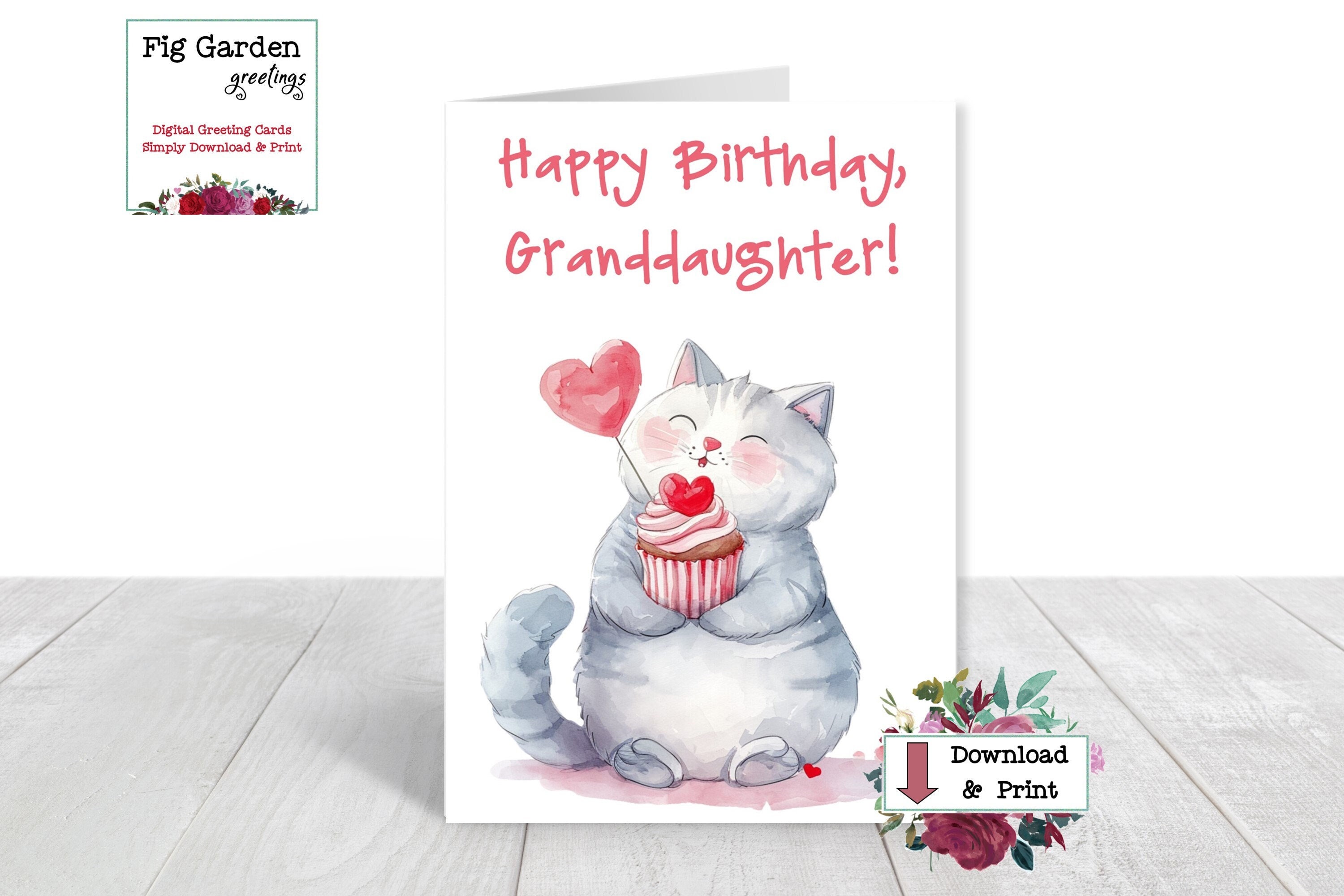 granddaughter birthday card - printable birthday card for grand