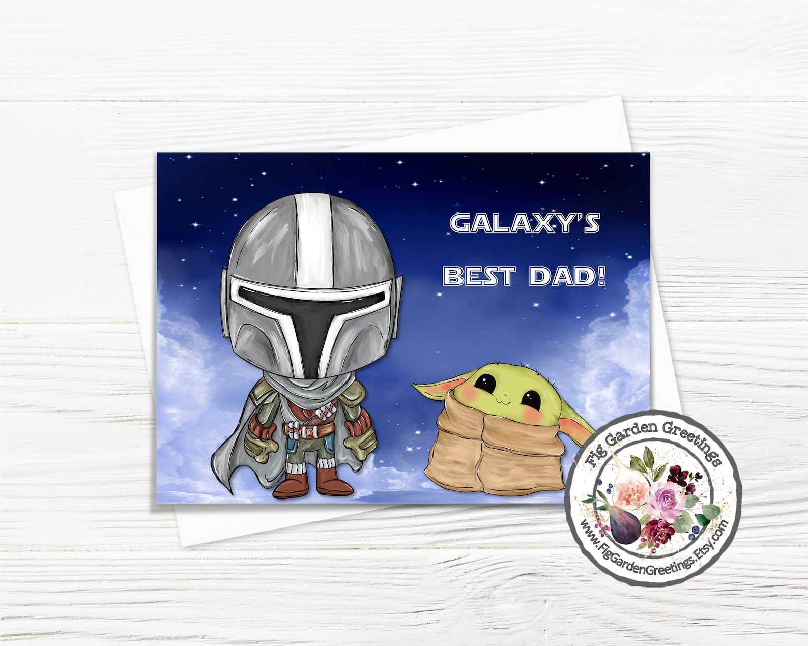 Printable Star Wars Father's Day Card Baby Yoda and | Etsy