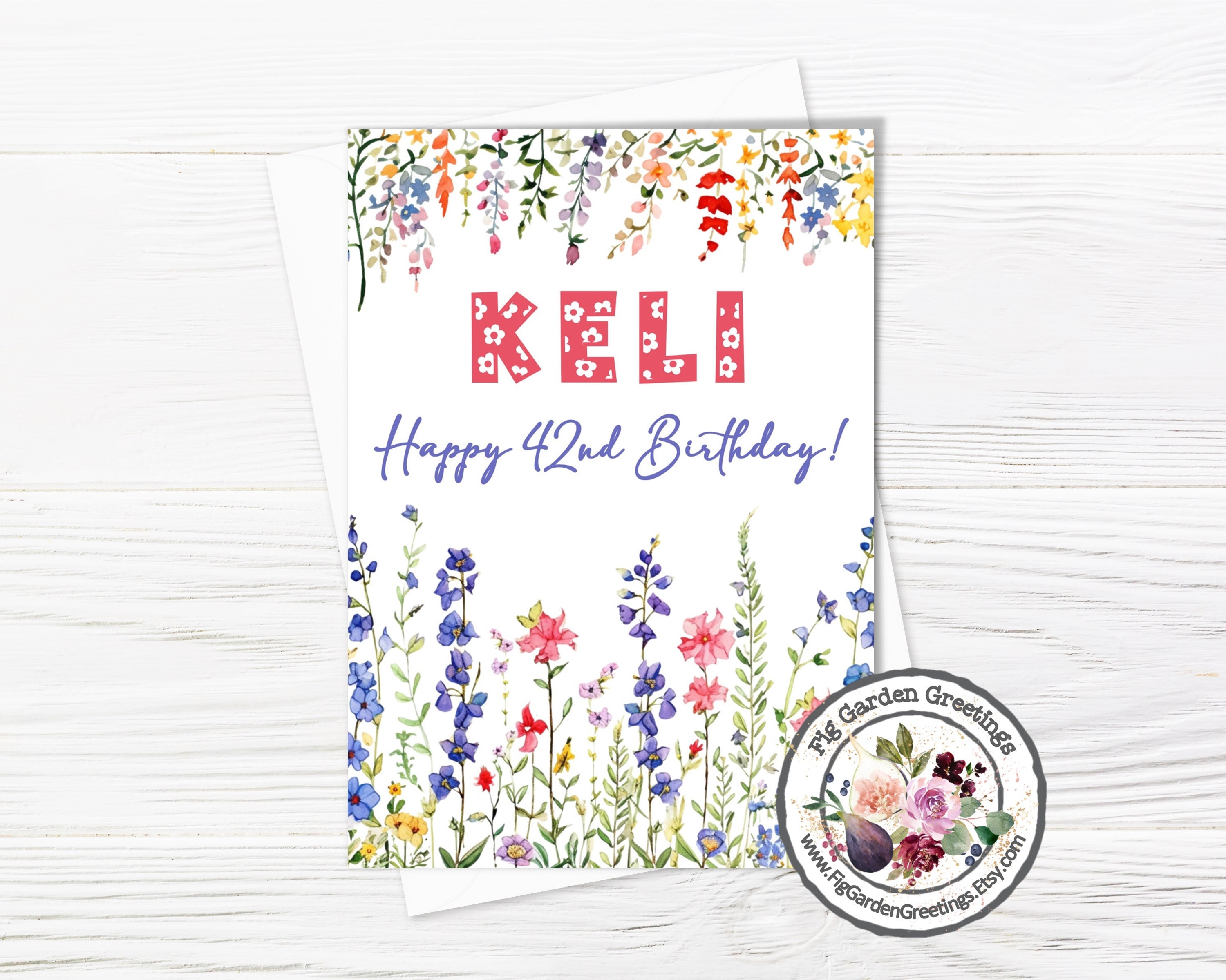 Personalized Birthday Card for Her - Printable Birthday Card - Digital