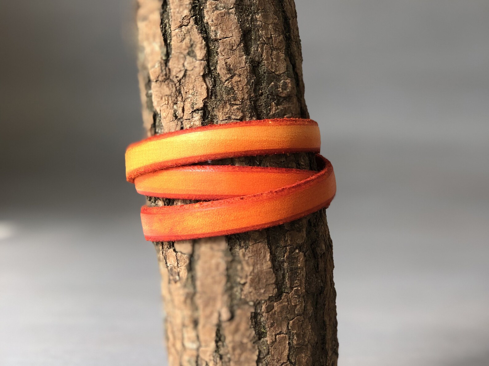 Leather Wrap Bracelet Yellow Leather Bracelet Full Grain Etsy