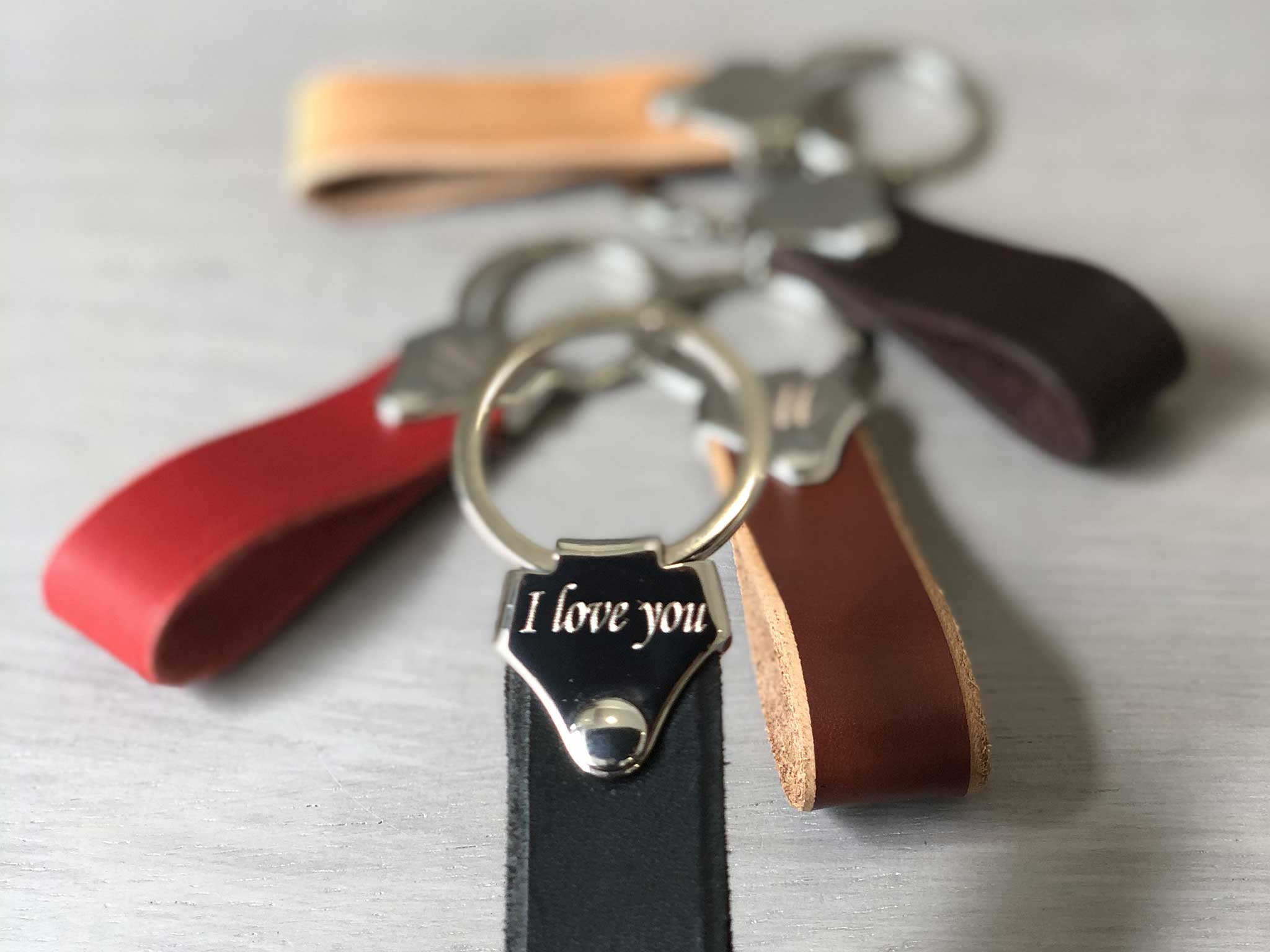 Custom Leather Keychain Engraved Keychain With Text And/or Etsy