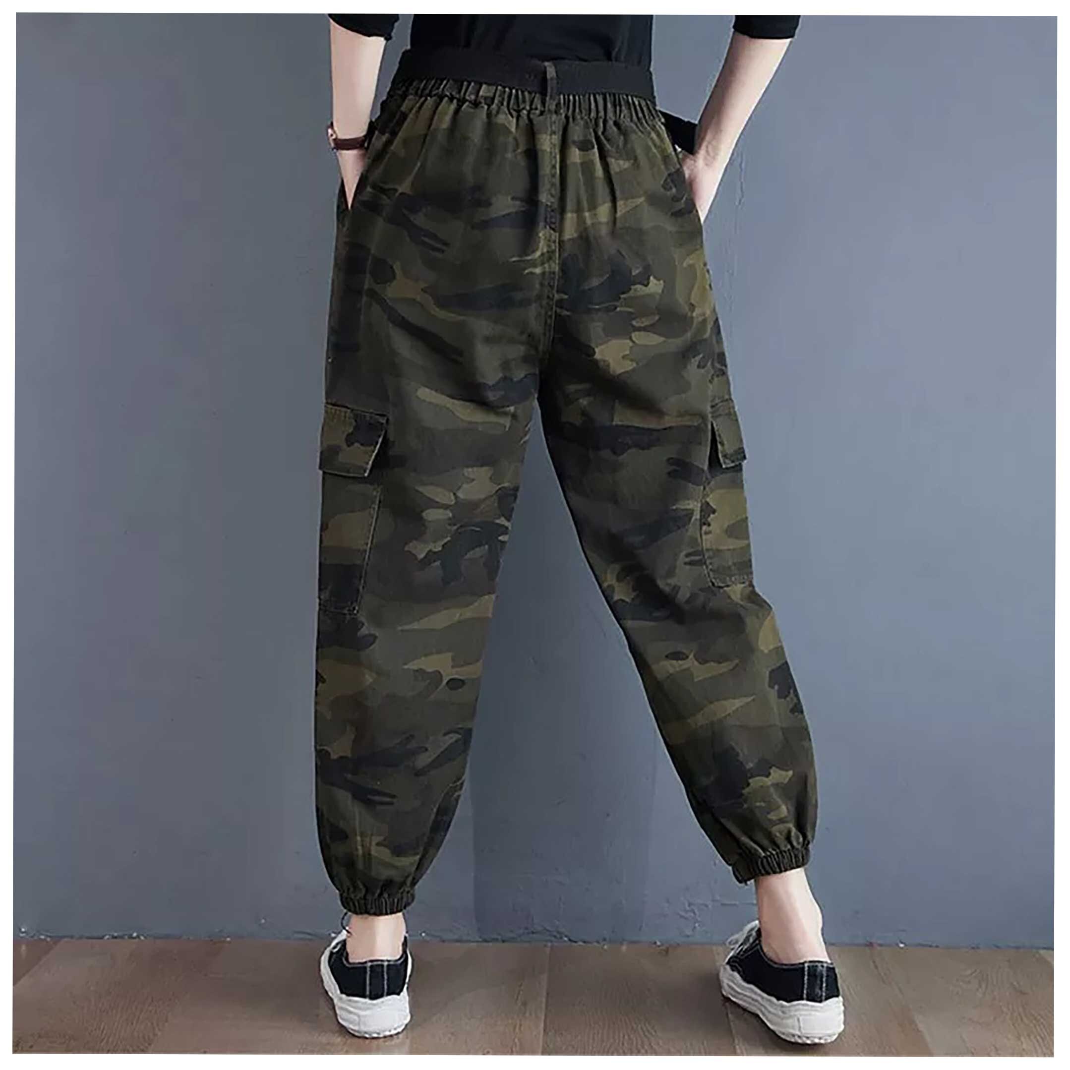 Cargo Pants Waist Female Casual Anklelength Pants Vintage Etsy