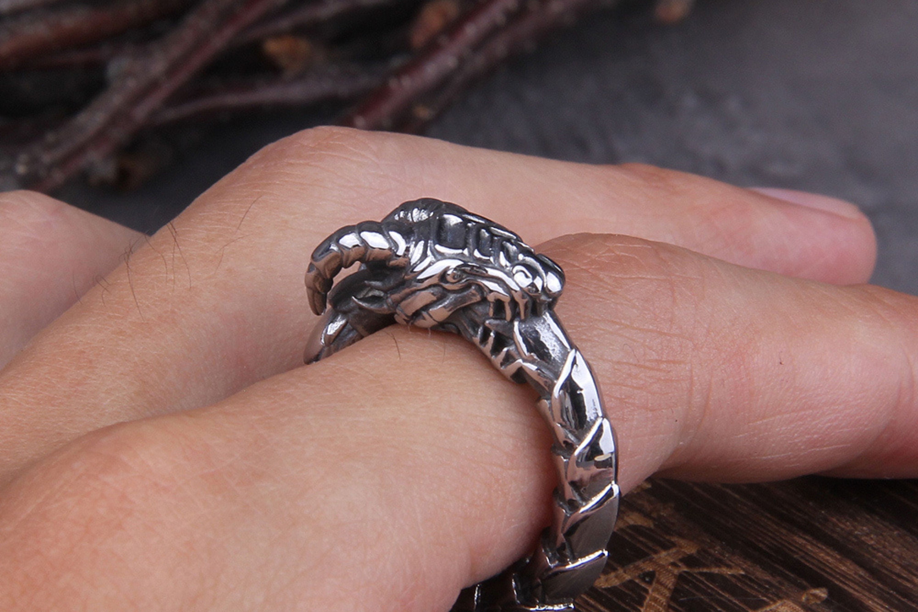 Anillos vikingos para hombre joyería estilo vikingo Hip Hop Etsy