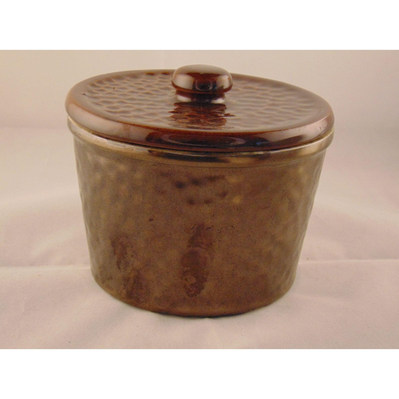 Vintage McCoy Lidded Copper Crock Club Cheese Crock Columbus Etsy