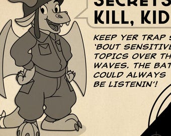 Private Misfire "Secrets Can Kill!" Print 11x17 in