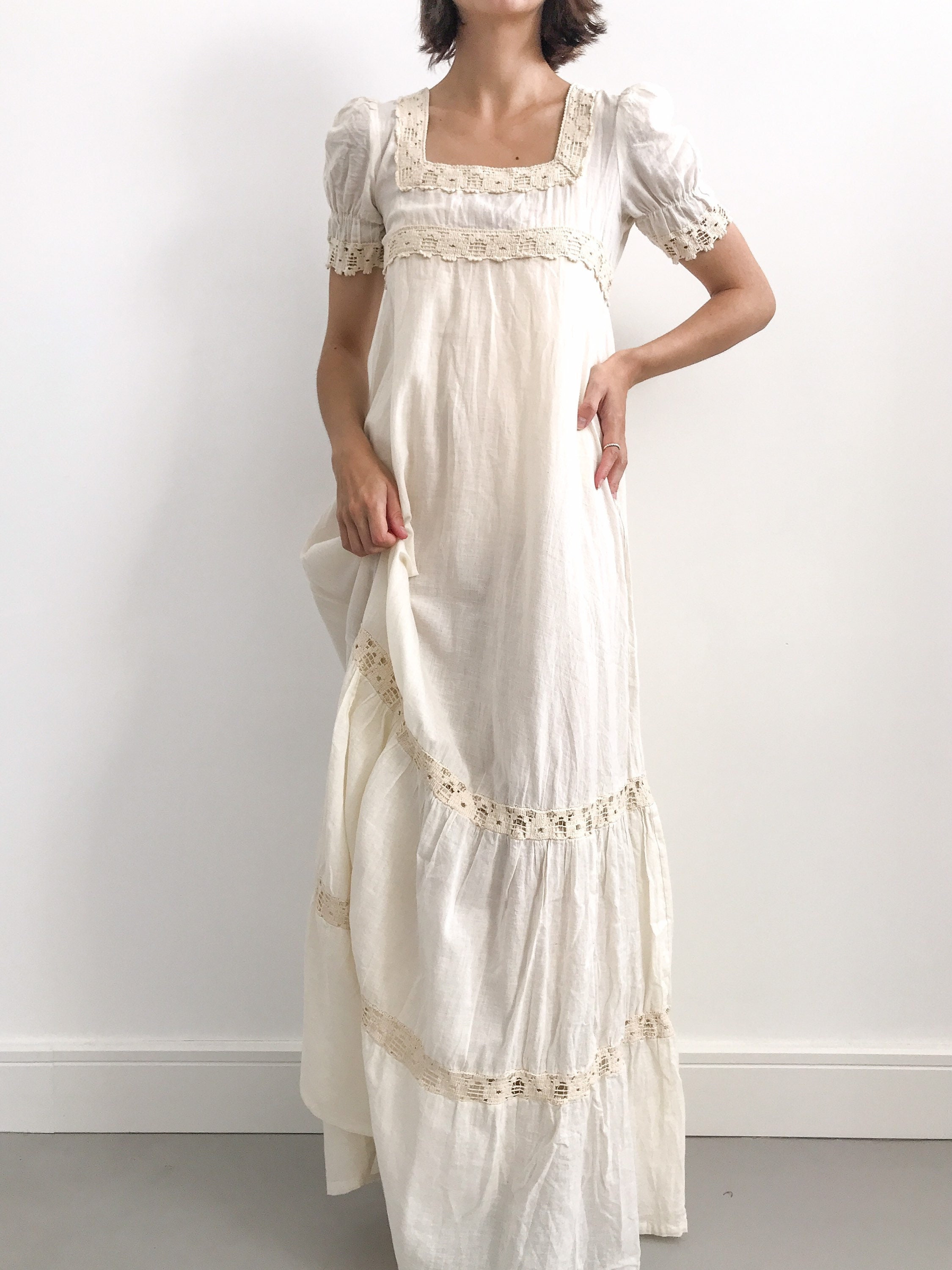 boho cheesecloth dress