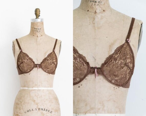 Vintage La Perla silk and lace bra / 36A 34B 32C 3