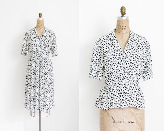 Vintage ditsy skirt co-ord