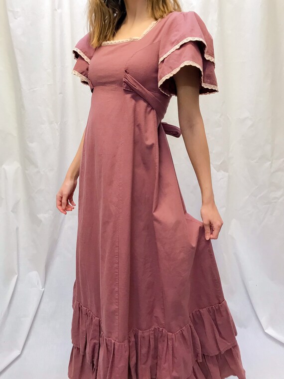 Vintage 70s Laura Ashley ruffle dress