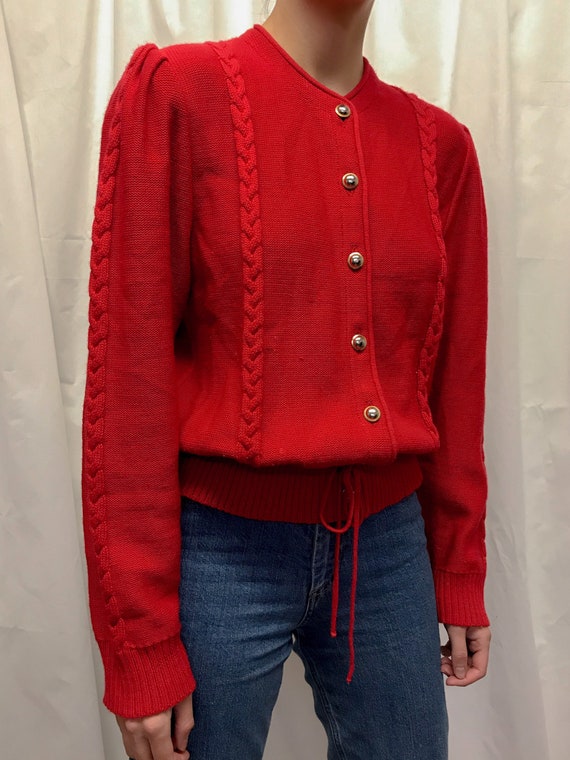 Vintage Austrian puff sleeve knit
