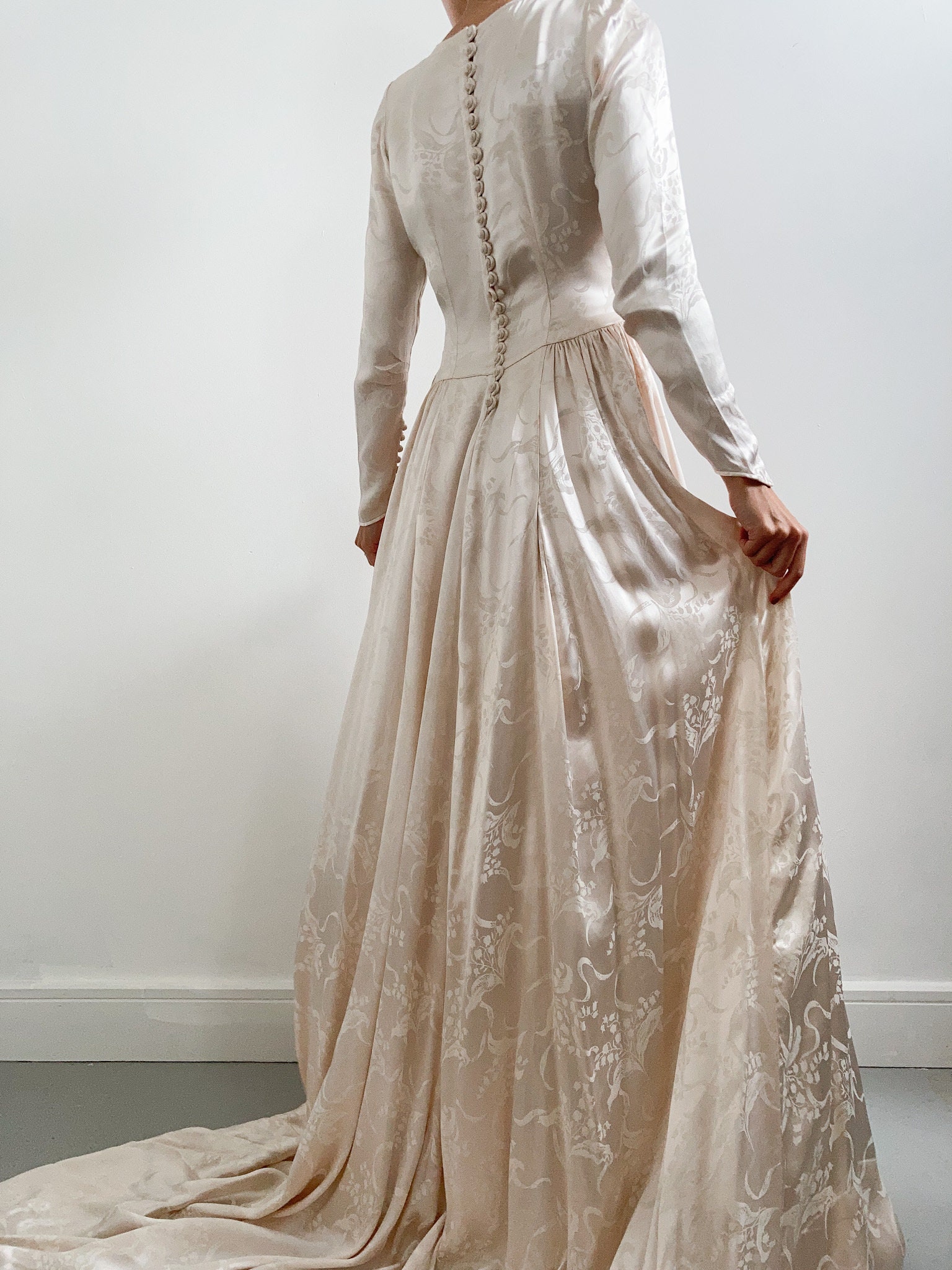 1920s Constance Gown - Oyster Satin