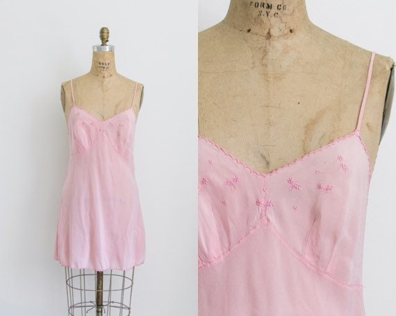 Vintage 30s silk handmade slip