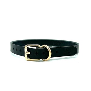 Simple Black Leather Choker, Buckle Choker, Thin Minimal Choker, Discreet Day Collar, Fashion Choker, Basic Choker Necklace