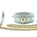 BDSM Collar and Leash 'Vienna', White Leather BDSM Collar and Lead, Slave Leash, Bondage choker 1.5', Gold Stitching and Hardware