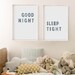 Good Night Sleep Tight Print, Kids Room Decor, Nursery Wall Art, Blue ...
