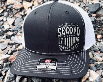 Second Amendment 1776 Leatherette Hat Patch With Adhesive Backing