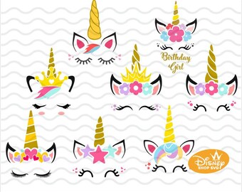 Unicorn birthday svg | Etsy