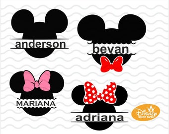 Download Free Minnie Mouse Monogram Svg Vinyl Cutting File Mickey Bow Etsy SVG Cut Files