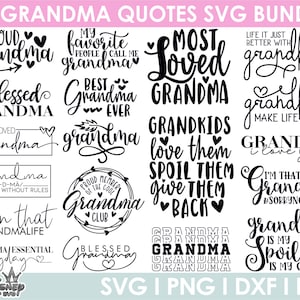 Pacote Grandma Svg, Nana Svg, Grandma Svg, Retired Svg, Blessed Grandma Svg, Family Svg, Grandkids Svg, Png, Svg Files for Cricut, Silhouette