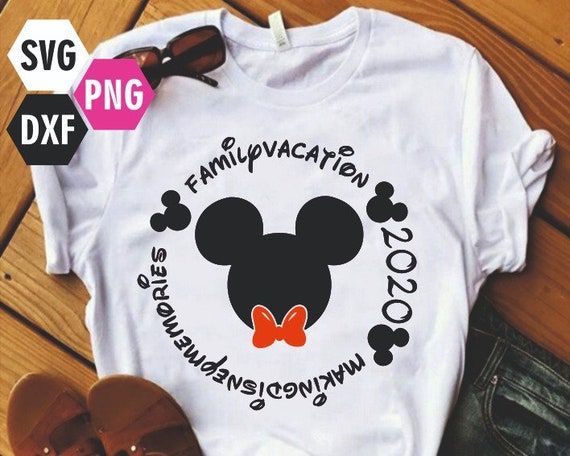 Clipart Iron on Transfer Disney Family 2020 Vacation SVG Disney Trip Minnie Family Trip SVG Disney T-shirt design Cricut Silhouette
