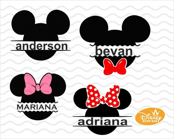 Download Minnie Mouse Monogram Svg Vinyl Cutting File Mickey Bow Etsy