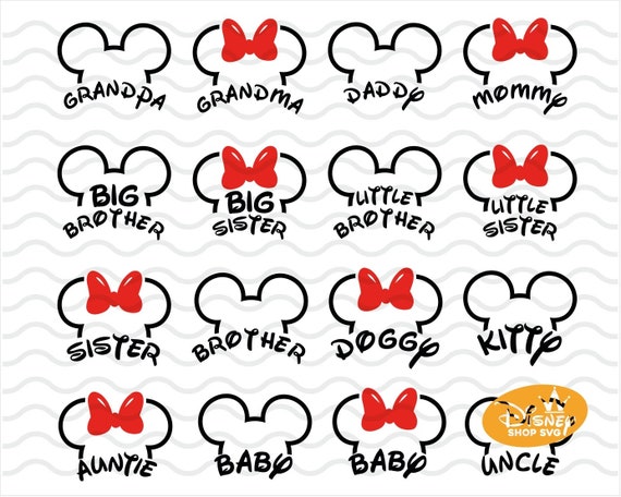 Download Disney Family Svg Files Disney Outline Svg Mouse Ears Etsy