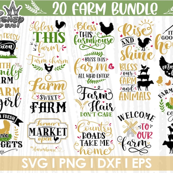 Farm Bundle SVG, Farmhouse Quotes Svg, Farm Svg Files, Farm Life Svg, Farm Signs Svg, Farm Animal, Farm Cricut And Silhouette, Svg Cut Files