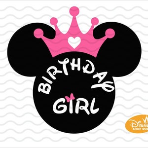 Cumpleaños Ratón Cumpleaños / Niña Regalo Ratón Cumpleaños/Cumpleaños Escuadrón Escuadrón/Ratón Svg/amor Ratón Svg/Chica Svg/Digital