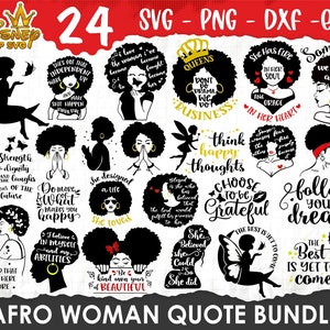 Black Woman Svg Bundle,Black Girl Svg,Queen Svg,Boss Lady Svg,Black Lives Matter Svg, Afro Woman Svg,Cut File Cricut,Silhouette,Svg,Png,Dxf