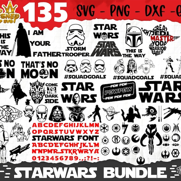 Star Svg Bundle, Wars Font Svg, Yoda Svg, Cartoon Svg, Dark Side Svg, Star Charecter Svg, Baby Svg, vaderdag Svg, papa svg, beste dag ooit, Cut