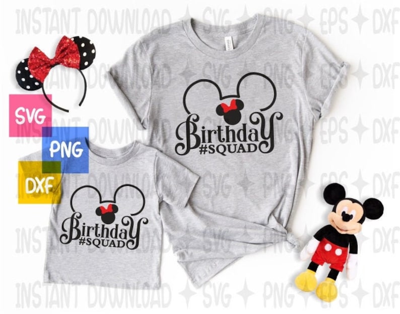 Download Birthday Squad svg / Girl Birthday Shirt Svg / Disney SVG ...
