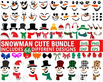 Snowman Svg Bundle,Christmas Snowman Svg,Snowman Face Bundle Svg,Christmas Svg,Marry Christmas Svg,Winter Svg,Instant Download