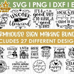 Cartello casale Making Svg, Casale Porch Sign Svg, Wall Decor Stampabile Casale Stile Wall Art, Farm Bundle SVG, Agriturismi Citazioni Svg